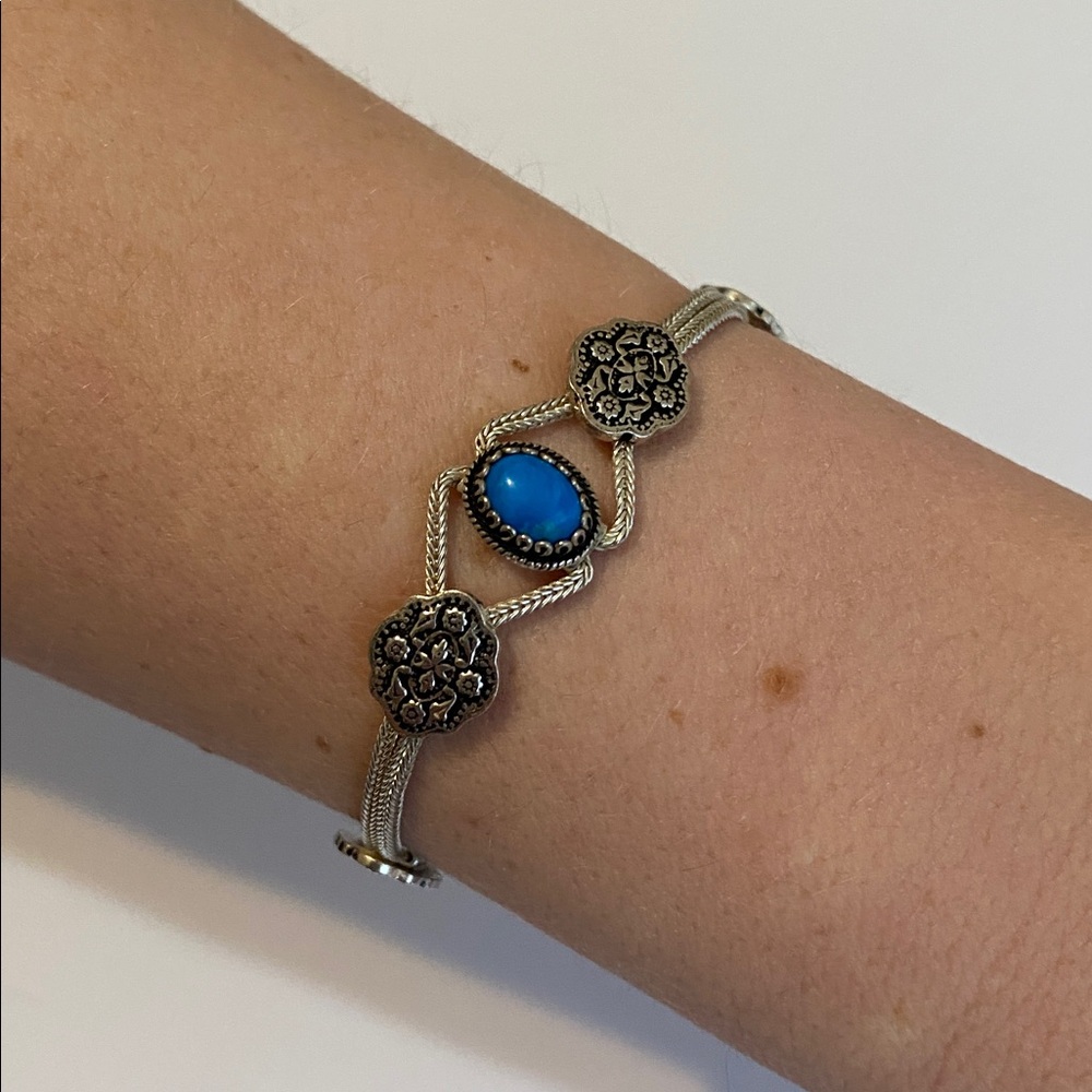 Blue and Sterling Silver Bracelet